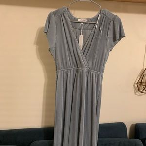 Athena Pleated Maxi Dress in Rain